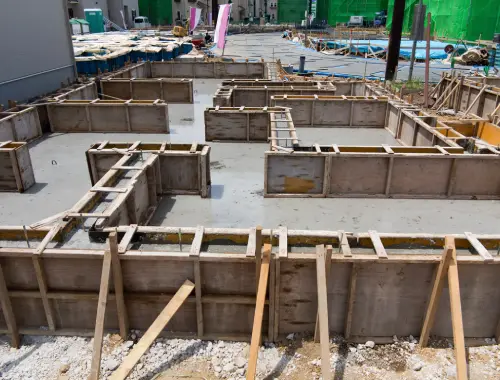 Foundation and groundwork construction for stable and properly prepared building sites.