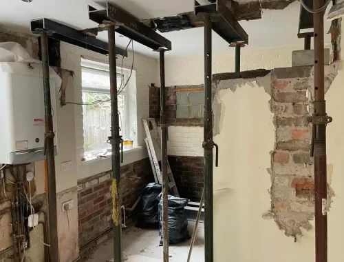 Structural alterations and steel installation for major building projects in London.